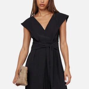 NEW Modern Citizen Siobhan Wide V Neck  Black Maxi Dress Large